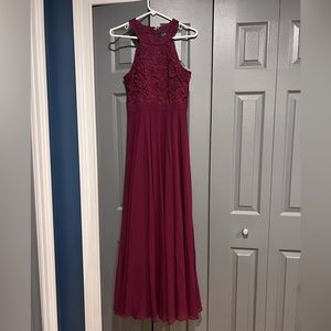 Small Burgundy Lulu’s Floor-length Dress